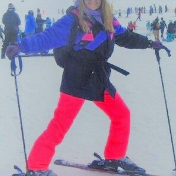 VINTAGE Huski Neon Pink Retro Snowboard Ski Jacket - Picture 2 of 16